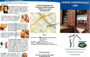 Partenariat Centre Chiropratique d'Ivry