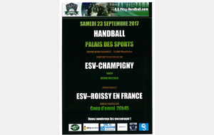 AFFICHE MATCHS 23 SEPTEMBRE 2017