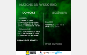 Le programme du week-end ! 27-28 janvier 2024