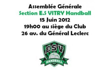Assemblée Générale : Vendredi 15 Juin à 19h00