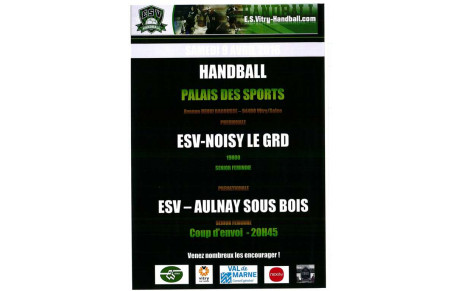 AFFICHE DU WEEK-END 09 AVRIL AU PALAIS DES SPORTS