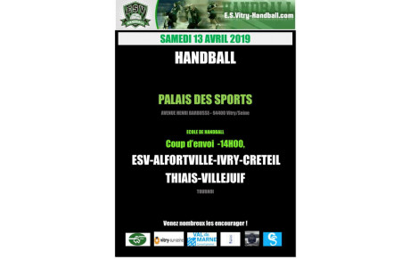 AFFICHE DU 13 AVRIL 2019: tournoi MINI-HAND