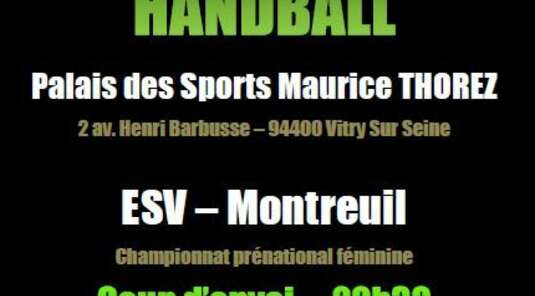 Match de Championnat régional Féminin : ESV - Montreuil